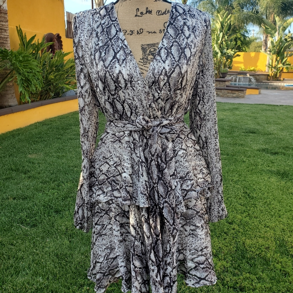 Snake print dress